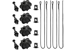 FL HUA 4 Pair Car Parcel Shelf Strings, Tonneau Cover Strap Cord Hanging Rope with Clips, Car Rear Parcel Shelf Cords Replacement Auto Accessories Interior