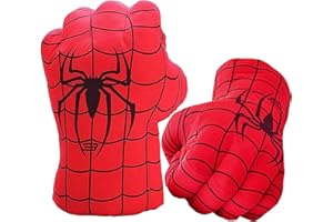 MAXRICUS Kids Smash Gloves Spider Toys Gifts - Kids Giant Hands Fists Big Soft Plush Spider Toys Kids Boxing Gloves Cosplay Costume Games Spider Glove Toy for Christmas Halloween Birthday Present