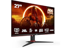 ‎AOC AOC Gaming 27G2ZNE - 27 Zoll Full HD Monitor, 240 Hz, 0,5 ms MPRT, FreeSync Prem. (1920x1080, HDMI 1.4, DisplayPort 1.2) schwarz/rot