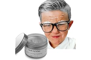 Graue Haare Wachs Farbe, SOVONCARE Temporäre Haarfarbe Wachs Natürliche Instant Frisur Creme für Frauen & Männer Party, Cosplay, Halloween 4,23 oz (Grau)