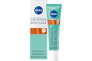 NIVEA Derma Skin Clear - Peeling Exfoliante de Noche - Con Ácido Salicílico, Glicólico y Niacinamida - Piel Renovada - Reduce las Manchas - Desobstruye los Poros - Piel con Imperfecciones - 40 ml