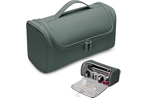 Linpr Estuche Organizador de Viaje Impermeable Compatible con Airwrap/Airstrait/Supersonic - Funda Protectora Portátil con Gancho para Plancha de Pelo, Secador, Moldeador y Accesorios (Verde)