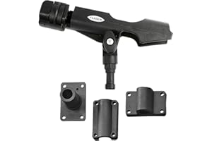 FLADEN Sea Fishing Boat Anti Corrosion Plastic Rod Holder - with 3 Multi Mount Brackets for Screw Fittings [25-1233]