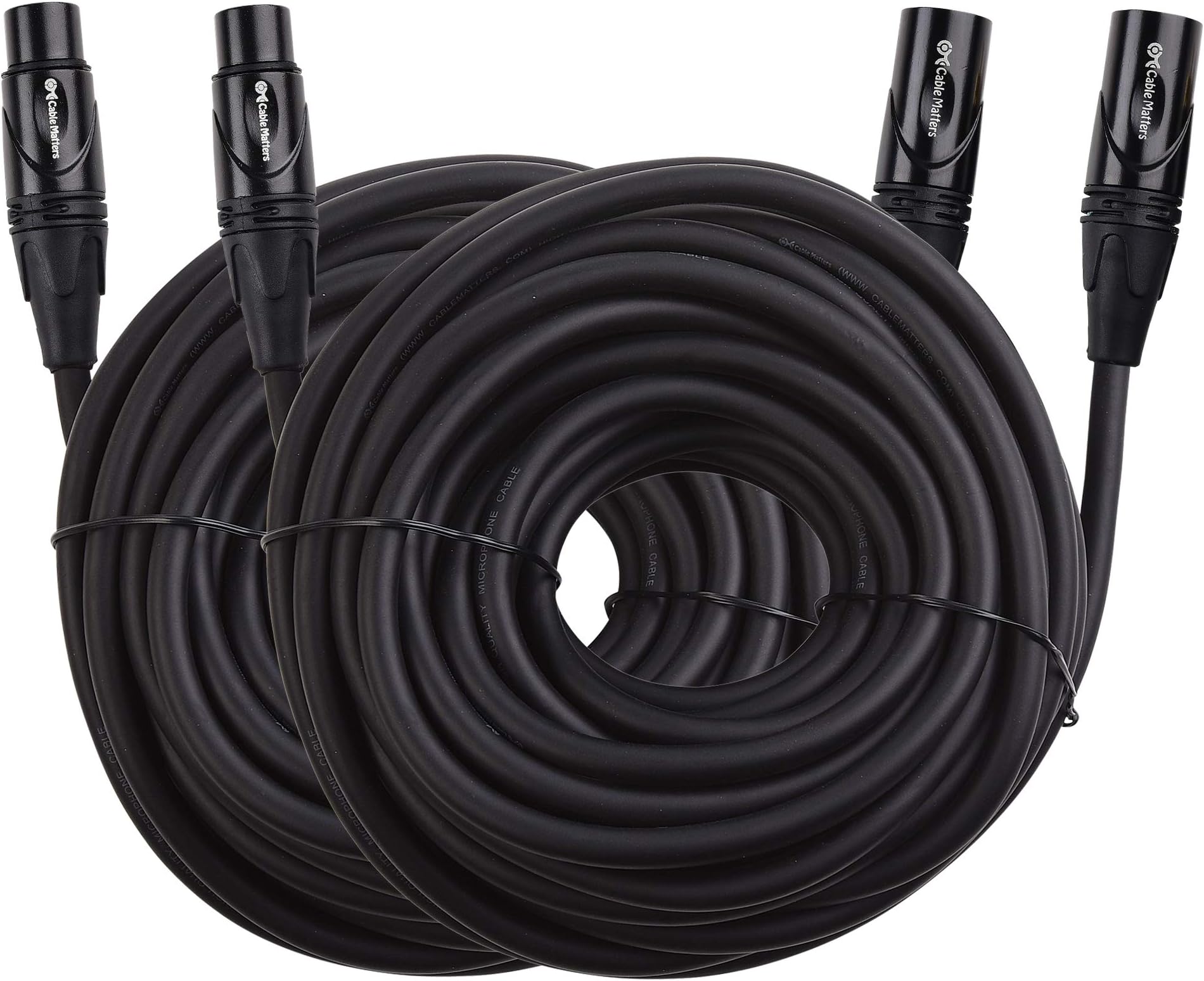 Cable Matter2-Pack Microphone Cable (Mic Cable/XLR to XLR Cable) 35 Feet