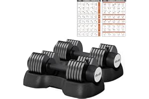 ATIVAFIT Mancuerna Ajustable para Gimnasio Home (un par)-Ajuste Rápido de Peso con Mancuernas Musculacion, Levantamiento de Pesas, Entrenamiento