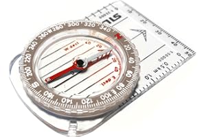 Silva utomhuskompassass, klassisk, liten kompass för nybörjare och barn, kartskalor 1:25 k och 1:50 k, roterande kompasfodral, vandringskompass, minikompass