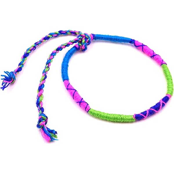 Bracelet Amitie Fil Tresse Avec Perles - Bonheur Souhait Bahia Bresilien  Bleu Ciel 8111