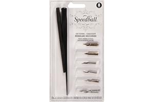 Speedball Sketching Pen Set - 2 Penholders w/ 6 Pen Tips