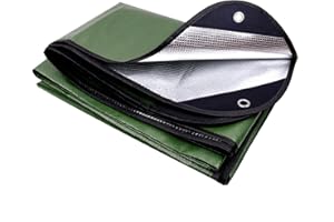 E EASTSTORM 7×5ft Heavy Emergency Blanket,Thickened Bivvy Bag Survival Rescue Blanket Reusable,Tarpaulin Waterproof Reflective Tarp Three layers of Protection for Outdoor Camping