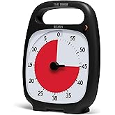 Time Timer PLUS 60 Dakika G&ouml;rsel Analog Zamanlayıcı (K&ouml;m&uuml;r); İsteğe Bağlı Uyarı (Ses Kontrol&uuml; Kadranı); Sessiz &Ccedil;alışma (Tik T