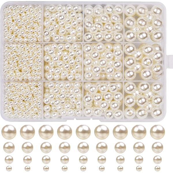 PH PandaHall 64 stuks druppelvormige parelhangers, 4 maten imitatie parel bedels met lussen witte druppel ambachtelijke parel hangers voor bengelen oorbel ketting armband sieraden maken
