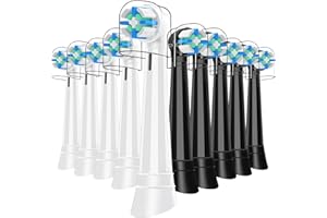 CALLYSONIC Recambio Cepillos Compatible con Oral B IO Cepillos Eléctrico, Cabezales Compatible con Oral B IO 2/3/4/5/6/7/8/9/10 Cuida tus Dientes y Encías (10 Negro/Blanco)