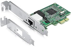 10GTEK Gigabit PCIE Desktop Network Adapter with Broadcom BCM5751 Chip | 10/100/1000Mbps Ethernet Network Card | Single RJ45 Port | Support Windows Server, Win7, 10, XP and Linux