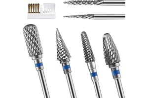 LCXCXY Punte Fresa Unghie, set di 6 Punte Fresa Unghie Professionale, Punta Fresa Rimozione Gel per Unghie Acrilico, Gel duro, Polygel, Punte per Fresa unghie da 3/32 Pollici, Strumenti per Manicure