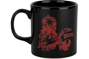 Konix Dungeons & Dragons Kubek Monster - Kubek ceramiczny 320 ml - Czerwony i czarny