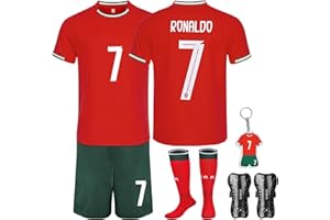 GENERIC Maglia da Calcio per Bambini 2025, N.7, Set di Maglia da Calcio con Maglietta e Pantaloncini, Completo Sportivo per Ragazzi e Ragazze