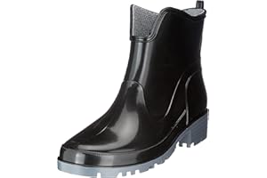 Lemigo Bottes en Caoutchouc Cheville Pour Femmes Bottes de Pluie Courtes Elke