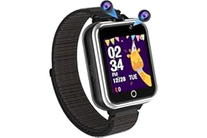 PTHTECHUS Smartwatch Kinder Telefon, 1.54'' 24 Spiele Schrittzähler MP3 Musik Kamera Taschenlampe 3-14 Jahre Junge Mädchen Uhr Geschenk