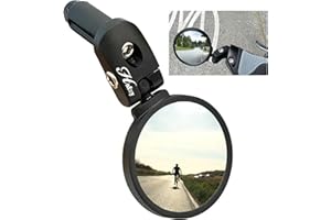 Hafny Bar End Bike Mirror, Unbreakable Stainless Steel Lens, Safe Rearview Mirror, (62mm Stainless Steel Lens)