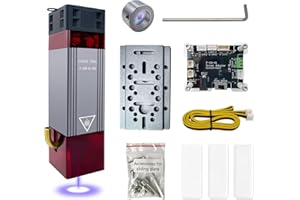 Kit modulo laser di potenza ottica 10W con assistenza ad aria e protezione magnetica per gli occhi insieme,80W testa laser LASER TREE doppio punto ultra-fine compresso per macchina incisore,24V