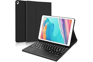 SENGBIRCH KVAGO Custodia con Tastiera Italiano per iPad 10,2" 9a/8a/7a Generazione con Tastiera Touchpad, iPad 10,2" 2021/2020/2019/iPad Air 3/iPad Pro 10,5", Tastiera Wireless Layout Italiano Magnetica, Nero