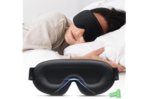 AOSUN Sleep Mask, Eye Mask, 100% Blackout 3D Sleep Masks for Men & Women - Zero Eye Pressure Sleeping Eye Mask- Eye Masks for Sleeping Suitable for Travel