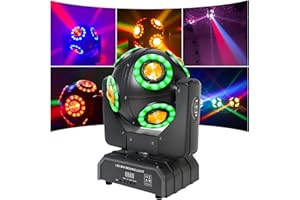 METYONLASER Lumière principale mobile, LED RGBW 4 en 1 boule à effet de faisceau, lumières DJ avec son activé pour fête DJ de mariage et Live House