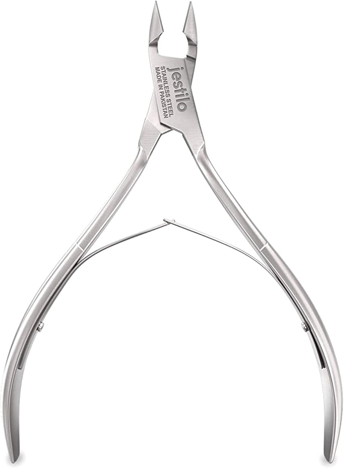 Jestilo Professional Cuticle Nippers Scissors Cutters, Removers Stainless Steel Best Nail Care Tool for Manicure and Pedicure (Silver)