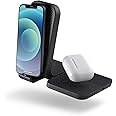 Zens Modular Single Wireless Charger Main Station, 15 W Wireless Charger for iPhone, AirPods, Qi Compatible Devices, Includes 65 W Power Adapter (EU, UK, US) and 1.5 M Integrated Cable, Black