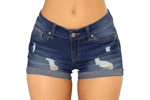 MJGkhiy Pantaloncini Jeans Donna Push Up Jeans Corti Donna Vita Bassa Shorts Jeans Donna Vita Alta Shortie Jeans per Spiaggia Estate Short Jeans Strappati Donna Pantaloncini Donna Estivi Morbidi