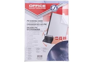 OFFICER PRODUCTS Binding Covers Office Products PVC A4 200 MICR 100 Pcs Transparent/Presentation/Type-for Binding/Kind-Front, PVC/Material-PVC/Colour-Transparent/Format-A4 / Thickness (mm)-200