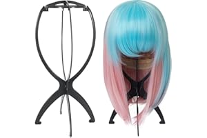 YuanYouTong Wig Stands, 2 Pcs Portable Collapsible Durable Wig Holder, Drying Stand for Travel & Display