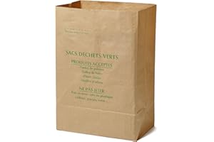 La Cordeline CJN29 Lot 10 Sacs à Déchets Verts Papier Kraft 125L Naturel