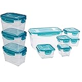 Amazon Basics 6 pcs Food Storage Set & Airtight Food Storage Containers Set, 3 x 1.0 Liter