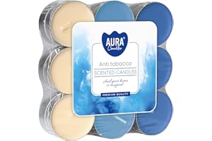 BISPOL Podgrzewacze zapachowe 18szt. w opakowaniu, zapach: Antytabak AURA