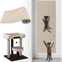 Tapis à Griffes Pour Chat En Sisal - Forme Fleur, Adhésif, Protège Meubles Et Murs