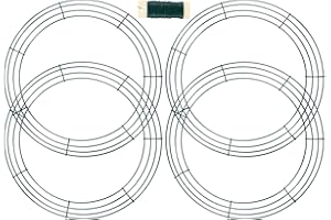 KAHEIGN 4 Piezas Marco De Guirnalda De Alambre, 12 Pulgadas Anillos para Hacer Guirnaldas De Alambre para Navidad Año Nuevo Decoración De San Valentín (Verde Oscuro)