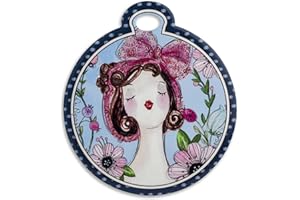 Egan Sottopentola Collezione Le pupazze. Oggetto Realizzato in Ceramica Smaltata di Colore Azzurro. Dimensione: 16x18 cm. La referenza è PU25T/AZ