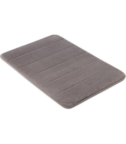 Tappeto Bagno Scendi Doccia In Spugna 40x60 Cm - Cuori Cupido Grigio - Made In Italy