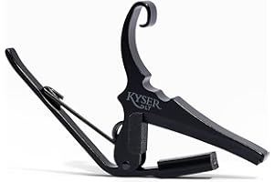 Kyser Quick-Change Capotasto Bassa Tensione per chitarra a sei corde, Nero Opaco, KG6LTA