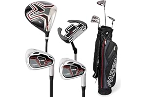 Fazer CTRX By American Golf, Golf Clubs Set with Stand Bag, Driver, Fairway Wood, Hybrid, Oversize Irons, Mallet Putter - All-Weather Grips, Dual Strap Carry Bag - For Beginners & Experienced Players