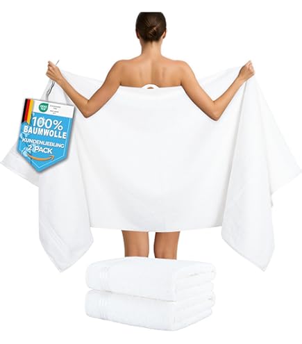 Tuva Home Lot De 3 Serviettes en Coton 90 X 180 Cm Wellness Spa Sauna