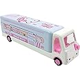 Crackles Hello Kitty Print Double Decker Bus Shaped Multi Level Metal Pencil Box with Movable Wheels for Girls- Pack of 1 (Assorted Colours and Print)