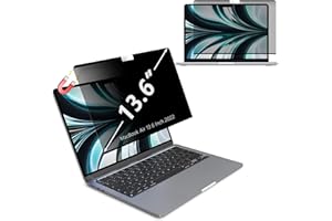 LanQii Magnetischer Blickschutzfilter für MacBook Air 13,6 Zoll M4/M3/M2 (2025/2024/2023), Privacy Filter Anti-Blaulichtfilter Abnehmbarer Anti-Spy Sichtschutzfolie für MacBook Air 13,6 Zoll