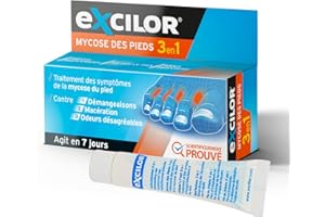 EXCILOR - Dispositif médical 3-en-1 - Traitement des mycoses des pieds - 15ml