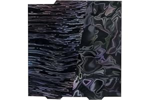 IdeaFormer Plateau PER Double Face en Lisse Water Ripples+Wood Grain pour Bambulab A1 Mini, PER Plateforme en Acier à Ressort 184x184mm pour Bambu Lab A1 Mini