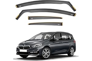ISPEED Wind Deflectors for BMW 2 SERIES GRAN TOURER MK1 2014-2021 5 Door SUV 4pc Set - Keep Your Car Ventilated In Rain - Reduce Wind Turbulence - Tinted In-Channel Type