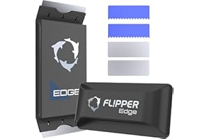 FL!PPER Flipper Edge 2 en 1 raspador flotante magnético limpiador de acuario con cuchillas duales, herramientas eficientes de limpieza de acuario de vidrio y acrílico (estándar)