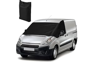 RASHION Housse de Pare-Brise Avant Compatible avec Citroen Jumpy Fiat Scudo Peugeot Expert 2007-2016 Toyota Proace 2013-2016, 600D Extérieur Pare-Soleil de Fenêtre Camping-Car Contre Soleil Neige Gel