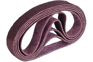 INDIAN STORE 24 Realizzato con nastro abrasivo in tessuto non tessuto da 3 m, SC-BL 40 x 760 mm, 5 pezzi, gamma di grana: media, colore: rosso, grana: 120